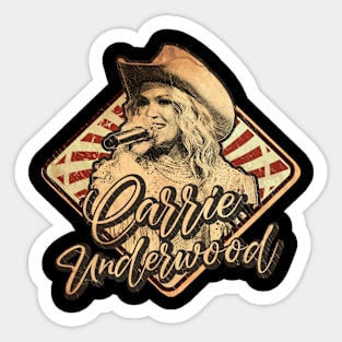 Carrie Underwood i love you vintage design on top Sticker